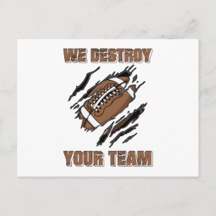 American Football Repeat Team Game USA Gift Idea Postkarte