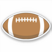 American Football Rugby Ball Aufkleber (Vorderseite)