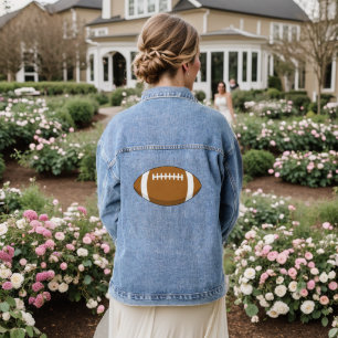 American Football Rugby Ball Jeansjacke