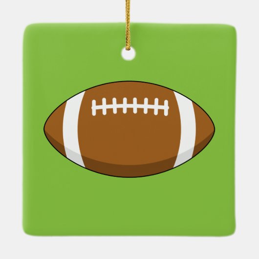 American Football Rugby Ball Keramikornament (Rückseite)