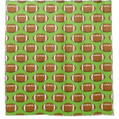 American Football Rugby Ball Pattern Duschvorhang (Vorderseite)