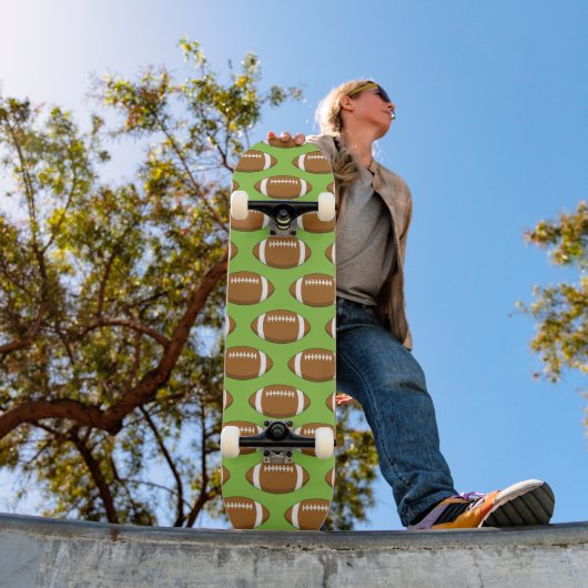 American Football Rugby Ball Pattern Skateboard (Außenbereich 1)