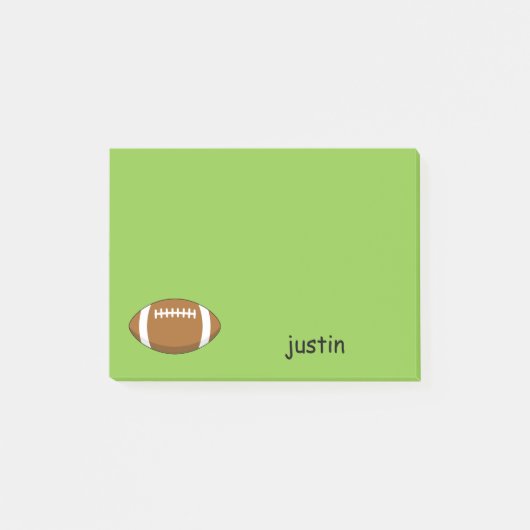 American Football Rugby Ball personalize Post-it Klebezettel (Vorderseite)