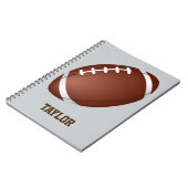 American football rugby name customize notizblock (Linke Seite)