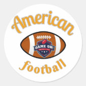 American Football Runder Aufkleber (Vorderseite)