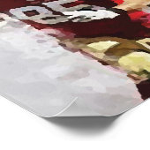 American Football schönes abstraktes Retroposter Poster (Ecke)