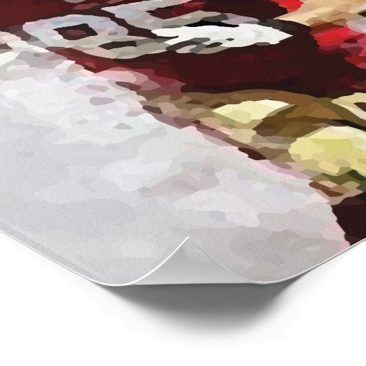 American Football schönes abstraktes Retroposter Poster (Ecke)