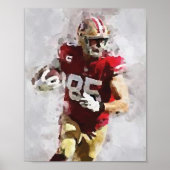 American Football schönes abstraktes Retroposter Poster (Vorne)