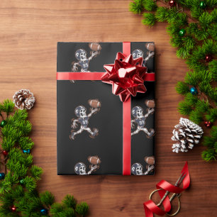 American Football Skeleton Halloween Football Geschenkpapier
