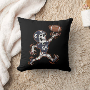 American Football Skelett Halloween Football  Kissen
