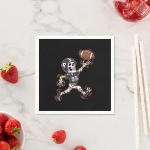 American Football Skelett Halloween Football Serviette