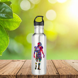American-Football-Spieler Edelstahlflasche