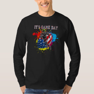 American Football Spieler Flagge Design Es ist Spi T-Shirt