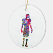 American-Football-Spieler Keramik Ornament (Links)
