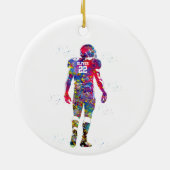 American-Football-Spieler Keramik Ornament (Hinten)