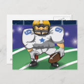 American Football-Spieler Postkarte (Vorne/Hinten)