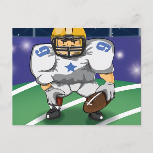 American Football-Spieler Postkarte (Vorderseite)