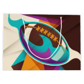 American Football Sport Ball Abstrakt Große Geschenktüte (Rückseite)