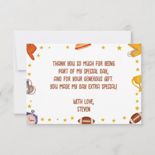 American Football Sport Ball Kinder Geburtstag Dankeskarte