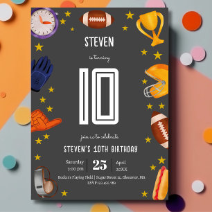 American Football Sport Ball Kinder Geburtstag Einladung