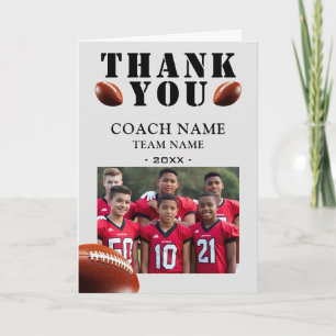 American Football Sports Foto Coach  Dankeskarte