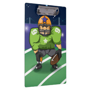 American Football Star Player Klemmbrett