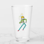 American Football Stickman Glas (Rückseite)