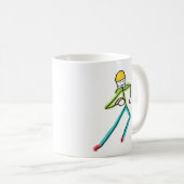 American Football Stickman Kaffeetasse (VorderseiteRechts)