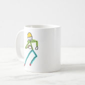 American Football Stickman Kaffeetasse (Vorderseite Links)