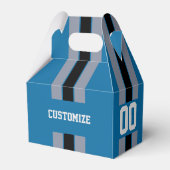 American Football Team Colors Blue and Silver 2 Geschenkschachtel (Rückseite)
