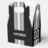 American Football Team Farben Schwarz und Silber Geschenkschachtel (Geöffnet)