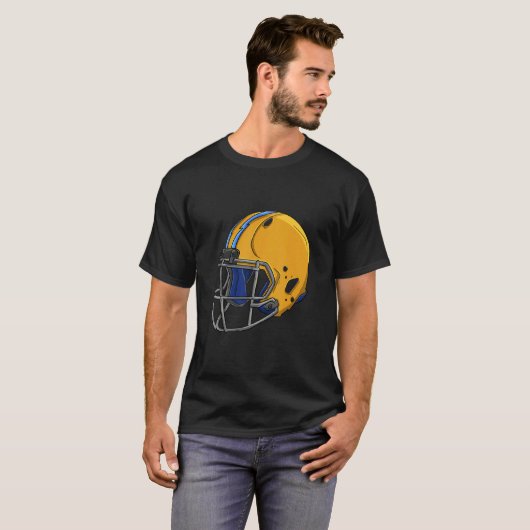 American Football Team  Men Football Helmet Love T-Shirt (Vorne ganz)
