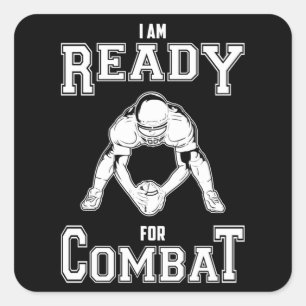 American Football Team Sports Game Player USA Gesc Quadratischer Aufkleber