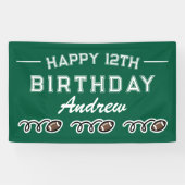 American Football Theme Happy Birthday Party Banner (Horizontal)