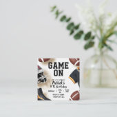 American football–themed birthday invitation begleitkarte (Stehend Vorderseite)