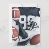 American football–themed birthday invitation einladung (Rückseite)