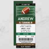 American Football Ticket Einladung (Vorne/Hinten)