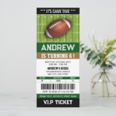 American Football Ticket Geburtstag Einladung (Stehend Vorderseite)