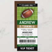 American Football Ticket Geburtstag Einladung (Vorne/Hinten)