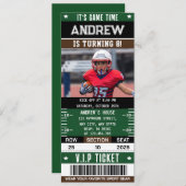 American Football Ticket mit benutzerdefiniertem F Einladung (Vorne/Hinten)