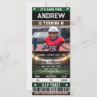 American Football Ticket mit individuellem Foto