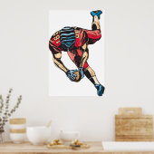 American Football Touchdown Poster (Küche)