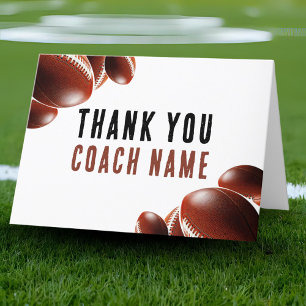 American Football Trainer Name  Dankeskarte