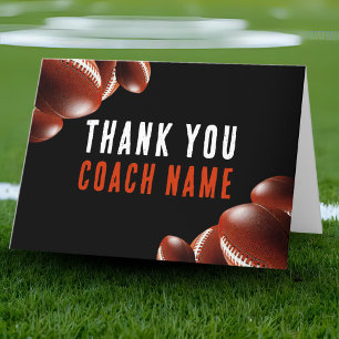 American Football Trainer Name  Dankeskarte