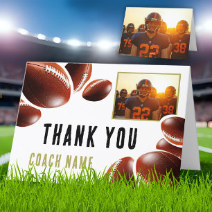 American Football Trainer Name Foto Dankeskarte