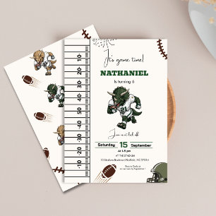 American Football Triceratops Dinosaur Geburtstag Einladung