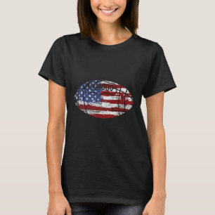 American-Football USA Amerikanische Flagge Vintage T-Shirt