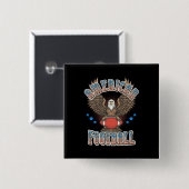 American Football USA Flag Button (Vorne & Hinten)