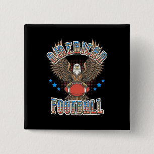 American Football USA Flag Button
