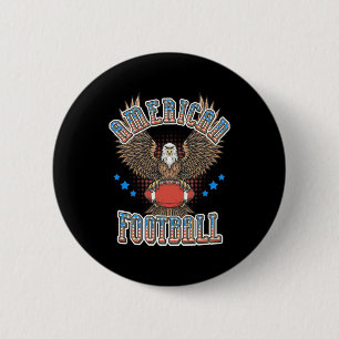 American Football USA Flag Button